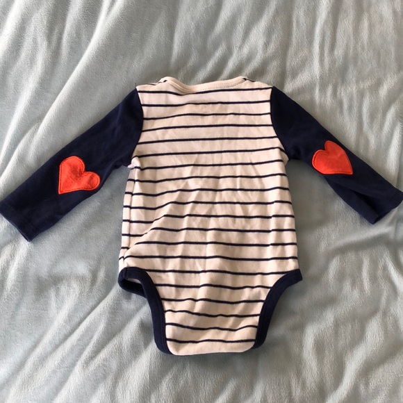 Sold Cat & Jack Bow Tie Heart Sleeve Onesie - Picture 2 of 3